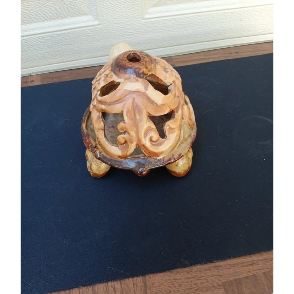 Turtle Ceramic Tealight Candle Holder – 4.25